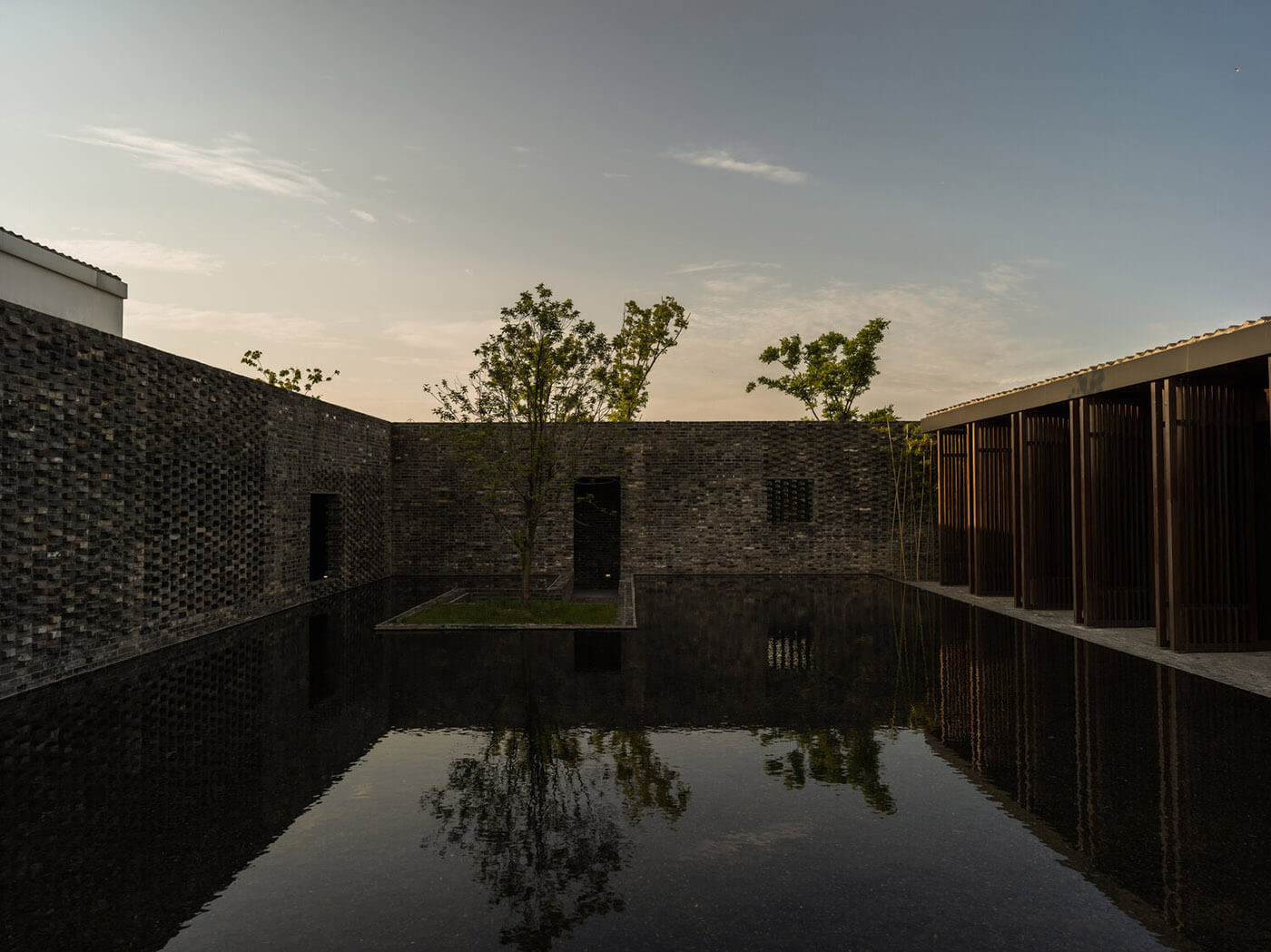 courtyard with water mirror